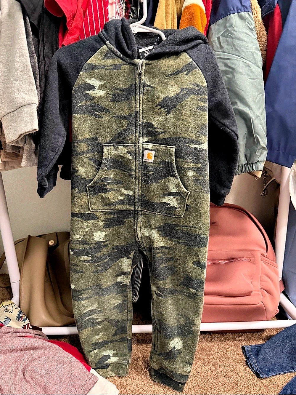 Carhartt Infant Zip-Front Hooded Camo Coverall